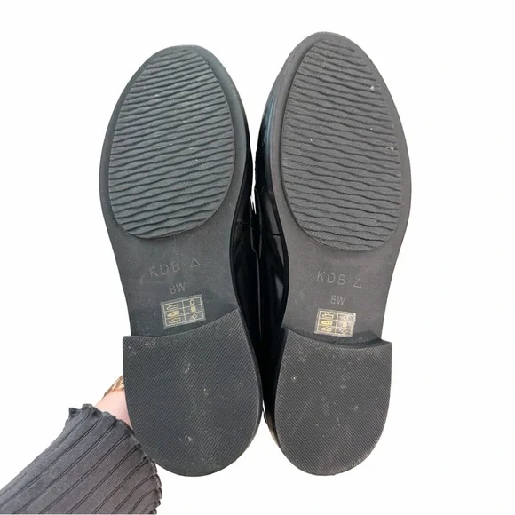 KELSI DAGGER Brooklyn Lens Black Patent Leather Loafer Sz 8W - Picture 4 of 7